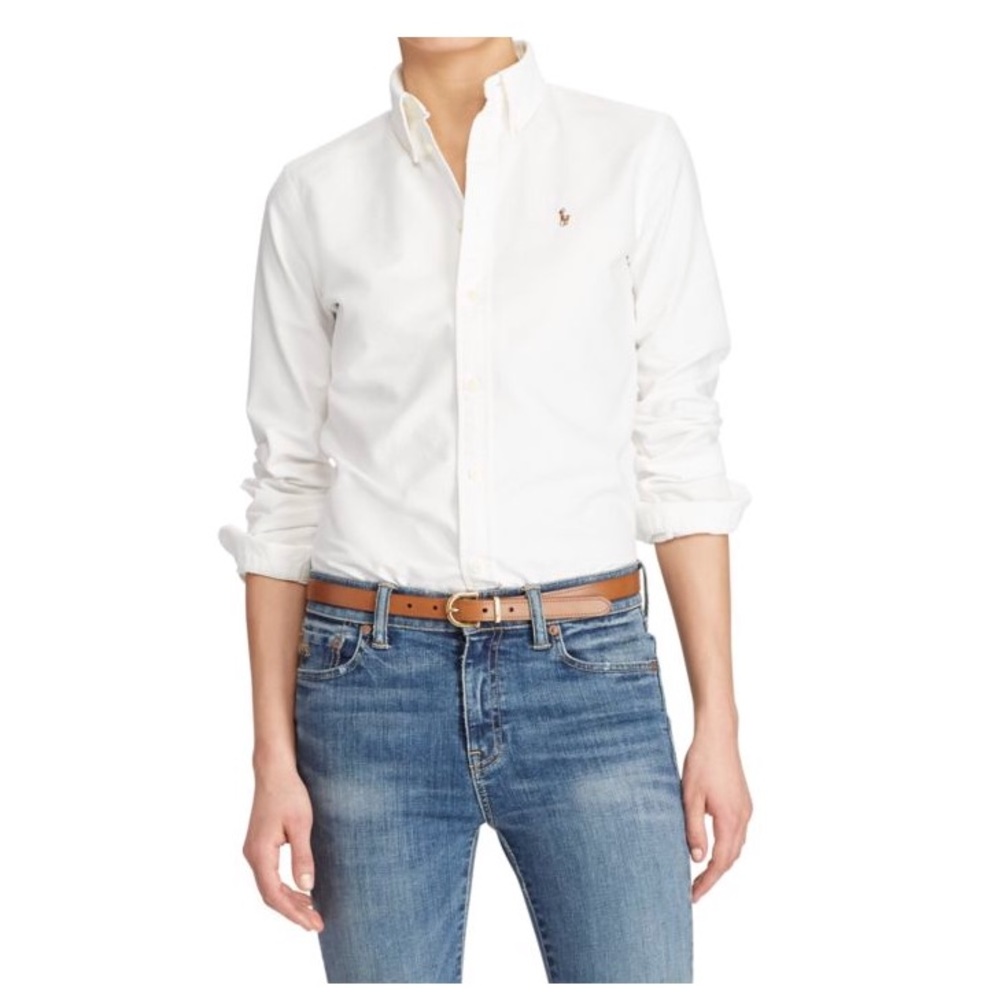 POLO RALPH LAUREN Slim Fit Cotton Oxford Shirt - Picture 4 of 5